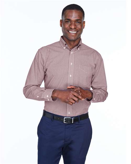 Men's Crown Collection® Gingham Check Woven Dress Shirt