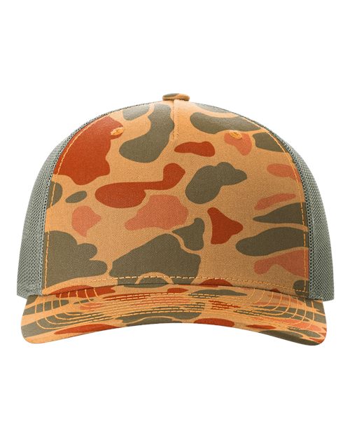 Printed Five-Panel Trucker Cap